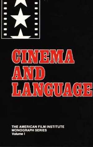 Cinema and Language de Patricia Mellencamp