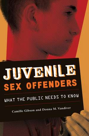 Juvenile Sex Offenders: What the Public Needs to Know de Camille Gibson