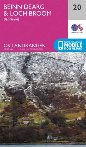 Beinn Dearg & Loch Broom, Ben Wyvis de Ordnance Survey