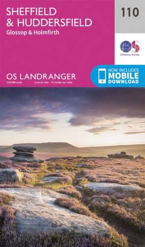 Sheffield & Huddersfield, Glossop & Holmfirth de Ordnance Survey