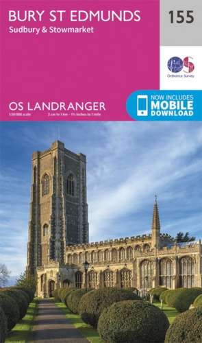 Bury St Edmunds, Sudbury & Stowmarket de Ordnance Survey