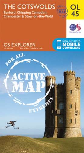 The Cotswolds, Burford, Chipping Campden, Cirencester & Stow-on-the Wold de Ordnance Survey