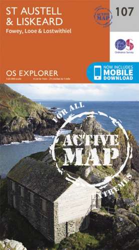 St.Austell,Liskeard, Fowey, Looe and Lostwithiel de Ordnance Survey