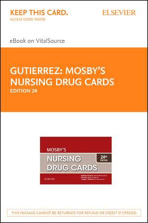 Mosby's Nursing Drug Cards - Elsevier eBook on Vitalsource (Retail Access Card) de Kathleen Jo Gutierrez