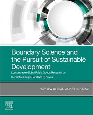 Boundary Science: Re-imagining Water-Energy-Food Interactions in the Context of a Data Light Approach to Monitoring the Environment- Development Nexus de Mathew Kurian