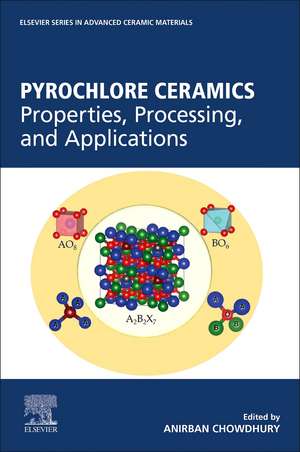 Pyrochlore Ceramics: Properties, Processing, and Applications de Anirban Chowdhury