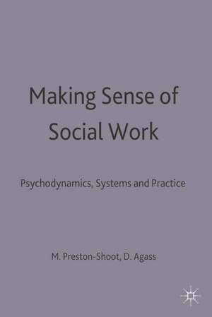 Making Sense of Social Work: Psychodynamics, Systems and Practice de Dick Agass