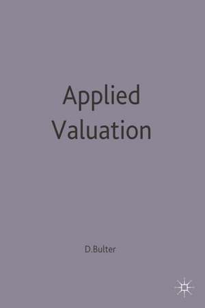 Applied Valuation de Diane Butler