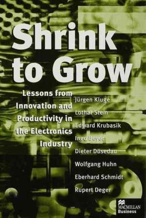 Shrink to Grow: Lessons from Innovation and Productivity in the Electronics Industry de Jurgen Kluge