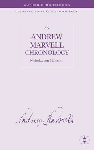 Andrew Marvell Chronology de N. Maltzahn