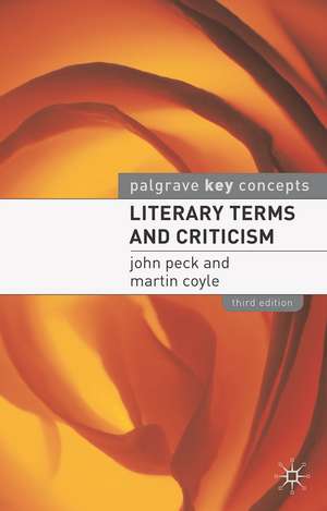 Literary Terms and Criticism de John Peck