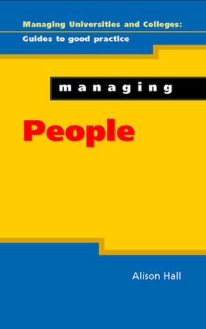 Managing People de Alison Hall