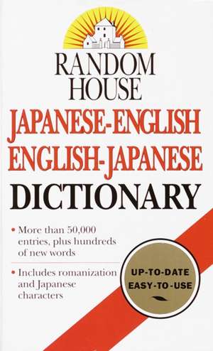 Random House Japanese-English/English-Japanese Dictionary de Seigo Nakao