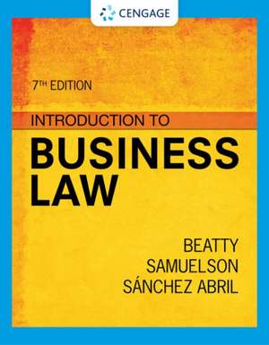 Introduction to Business Law de Jeffrey F. Beatty