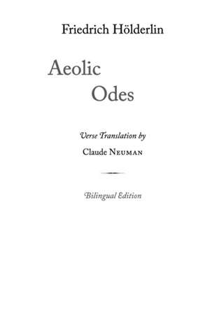 Aeolic Odes de Friedrich Hölderlin