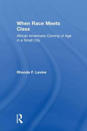 When Race Meets Class: African Americans Coming of Age in a Small City de Rhonda Levine