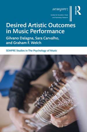 Desired Artistic Outcomes in Music Performance de Gilvano Dalagna