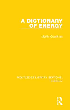 A Dictionary of Energy de Martin Counihan