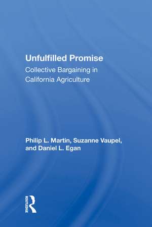 Unfulfilled Promise: Collective Bargaining In California Agriculture de Philip L Martin