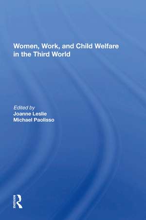 Women's Work And Child Welfare In The Third World de Joanne Leslie