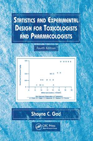 Statistics and Experimental Design for Toxicologists and Pharmacologists de Shayne C. Gad