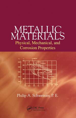 Metallic Materials: Physical, Mechanical, and Corrosion Properties de P.E. Schweitzer