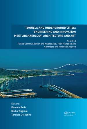 Tunnels and Underground Cities. Engineering and Innovation Meet Archaeology, Architecture and Art: Volume 8: Public Communication And Awareness / Risk Management, Contracts And Financial Aspects de Daniele Peila