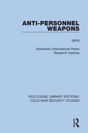 Anti-personnel Weapons de Sipri