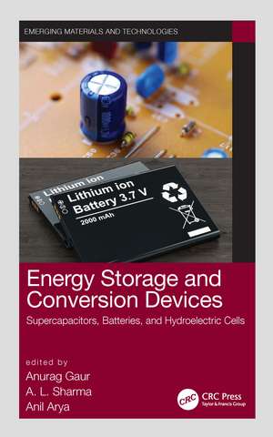 Energy Storage and Conversion Devices: Supercapacitors, Batteries, and Hydroelectric Cells de Anurag Gaur