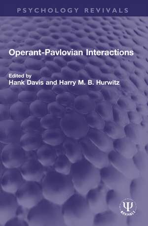 Operant-Pavlovian Interactions de Hank Davis