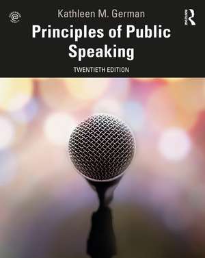 Principles of Public Speaking de Kathleen German