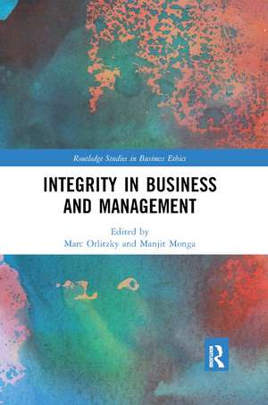 Integrity in Business and Management de Marc Orlitzky