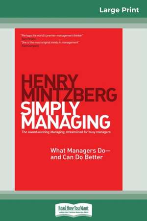 Simply Managing de Henry Mintzberg