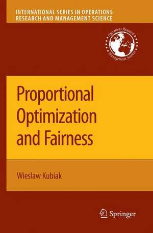 Proportional Optimization and Fairness de Wieslaw Kubiak