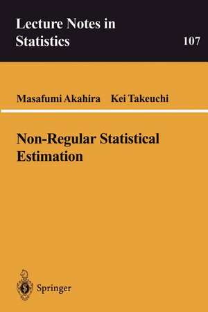 Non-Regular Statistical Estimation de Masafumi Akahira