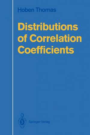 Distributions of Correlation Coefficients de Hoben Thomas