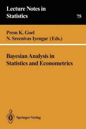 Bayesian Analysis in Statistics and Econometrics de Prem K. Goel