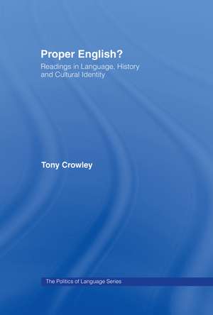 Proper English de Tony Crowley