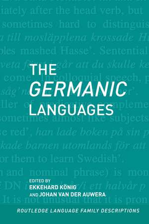 The Germanic Languages de Ekkehard Konig