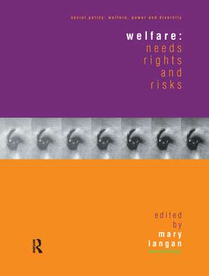 Welfare: Needs, Rights and Risks de Mary Langan