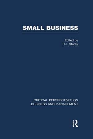 Small Business: Critical Perspectives on Business and Management de D.J. Storey