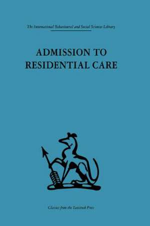 Admission to Residential Care de Frank Hall **Nfa**