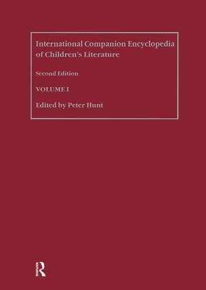 International Companion Encyclopedia of Children's Literature de Peter Hunt