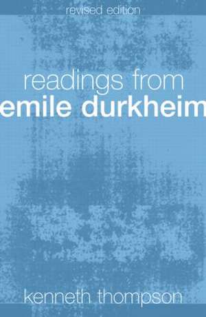 Readings from Emile Durkheim de Prof Kenneth Thompson