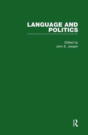 Language and Politics de John Joseph