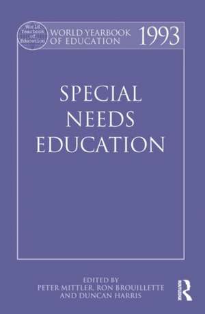 World Yearbook of Education 1993: Special Needs Education de Peter Mittler