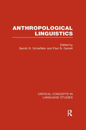 Anthropological Linguistics de Bambi Schieffelin