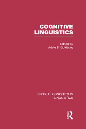 Cognitive Linguistics de Adele Goldberg