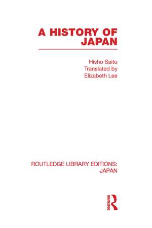 A History of Japan de Hisho Saito