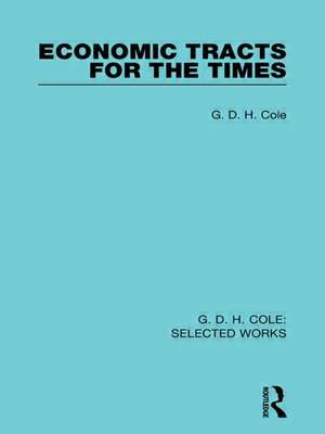 Economic Tracts for the Times de G. Cole